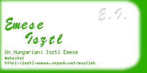 emese isztl business card